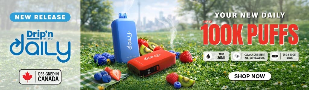 Drip'n Daily by ENVI โ up to 100K puffs, designed in Canada